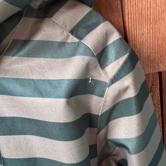 Mountain Hardwear Green/Tan Striped Barnsie Jacket in Women's Large - Picture 9 of 15